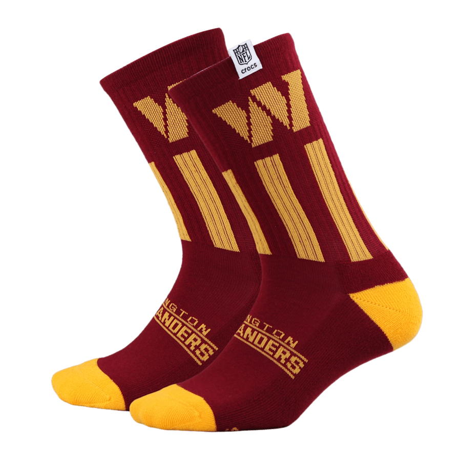 Crocs New | NFL Washington Commanders Crocs Socks