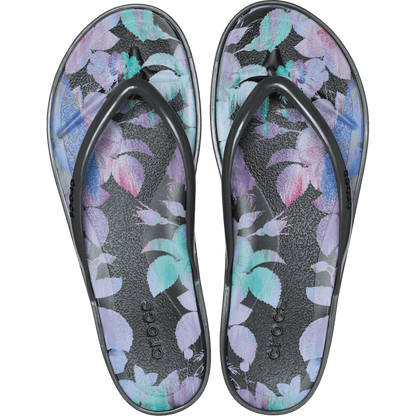 Crocs - Miami Round Toe Dark Floral Flip Women